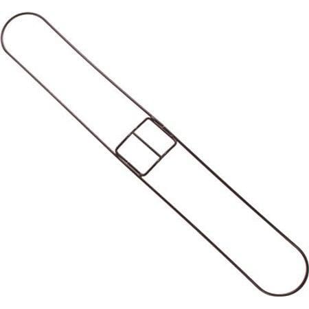 A metal object with a square shaped handle.