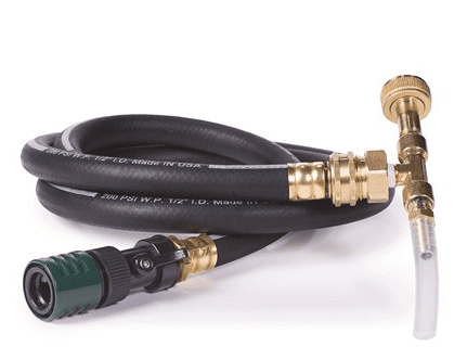 A hose with two different types of hoses