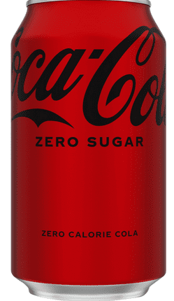 A can of coke zero sugar is shown.