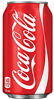 A can of coca-cola is shown.