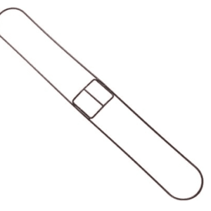 A metal tube with an opening on it.